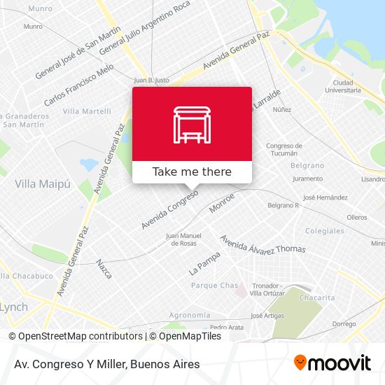 Mapa de Av. Congreso Y Miller