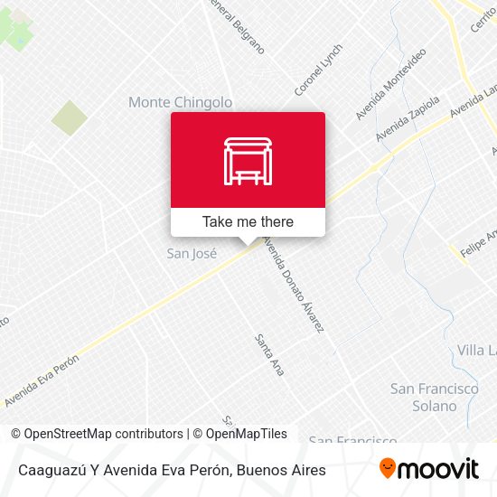Caaguazú Y Avenida Eva Perón map