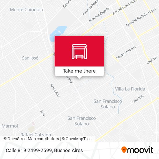 Calle 819 2499-2599 map