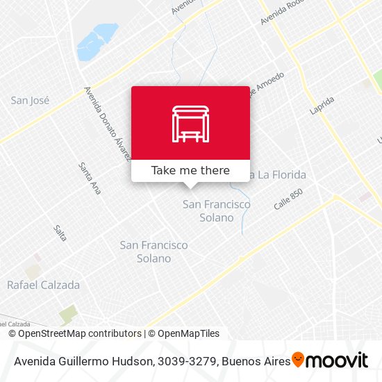 Mapa de Avenida Guillermo Hudson, 3039-3279