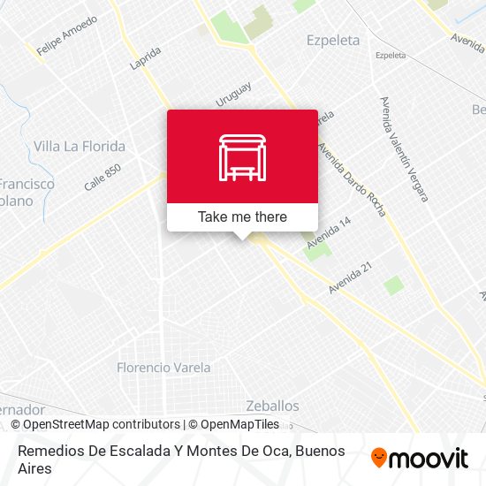 Remedios De Escalada Y Montes De Oca map
