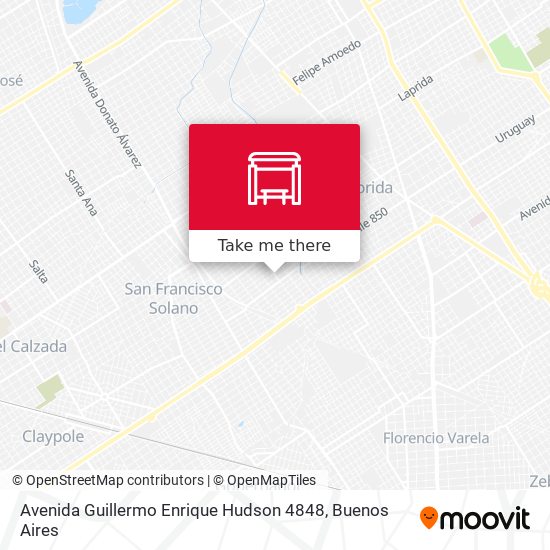 Mapa de Avenida Guillermo Enrique Hudson 4848