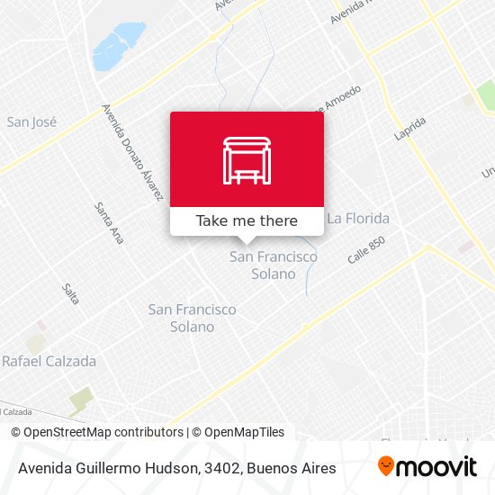 Mapa de Avenida Guillermo Hudson, 3402
