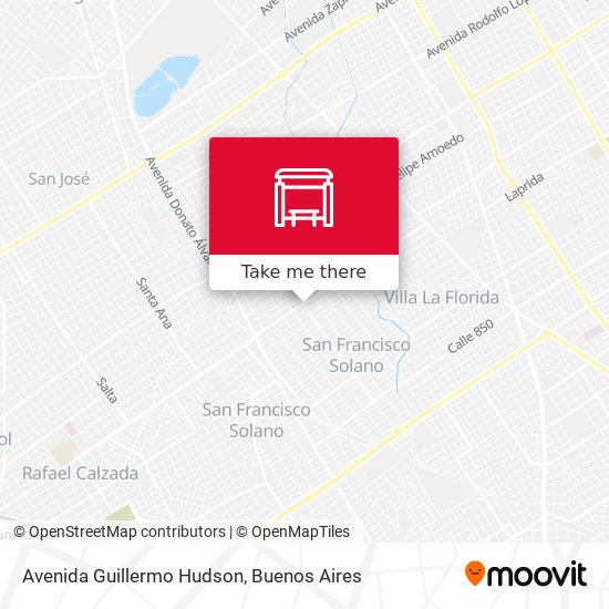 Avenida Guillermo Hudson map