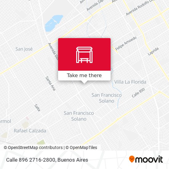 Mapa de Calle 896 2716-2800