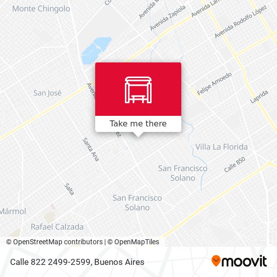 Calle 822 2499-2599 map
