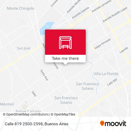 Calle 819 2500-2598 map