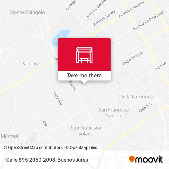 Mapa de Calle 895 2050-2098