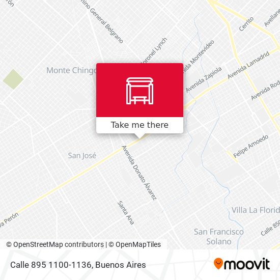 Calle 895 1100-1136 map