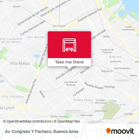 Mapa de Av. Congreso Y Pacheco
