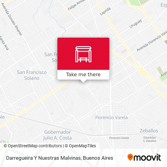 Darregueira Y Nuestras Malvinas map