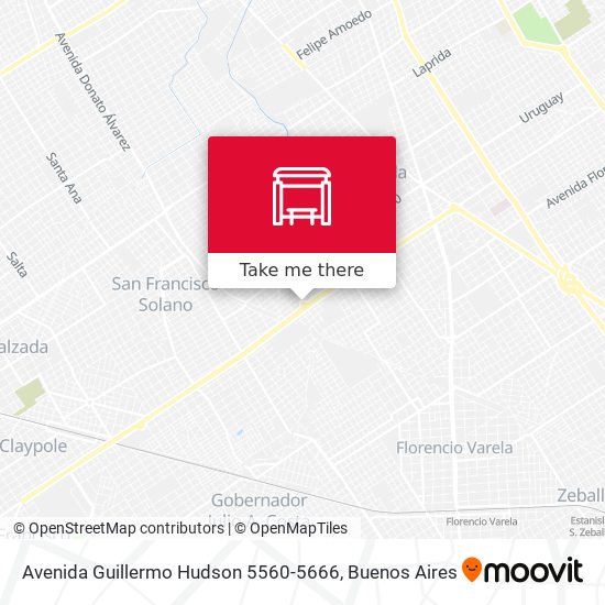 Avenida Guillermo Hudson 5560-5666 map