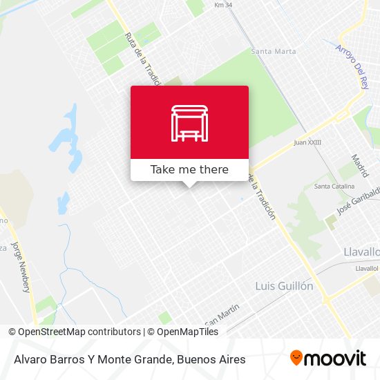 Alvaro Barros Y Monte Grande map