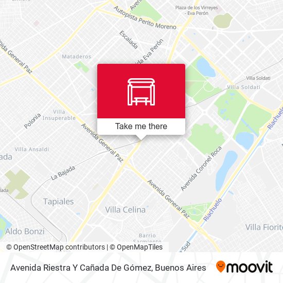 Avenida Riestra Y Cañada De Gómez map