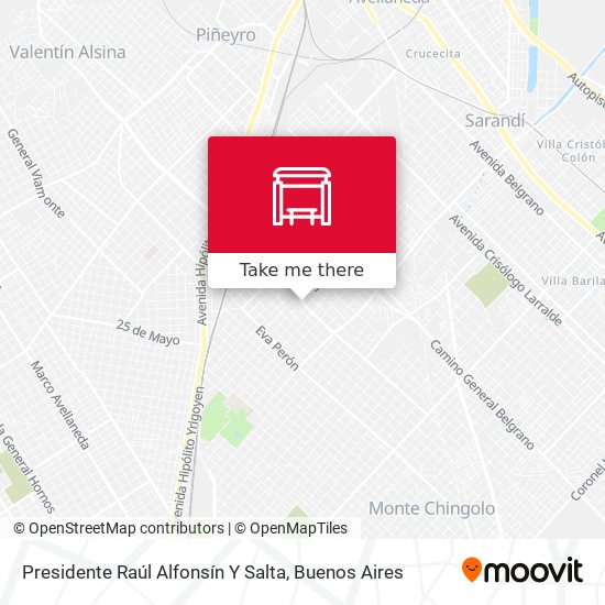 Presidente Raúl Alfonsín Y Salta map