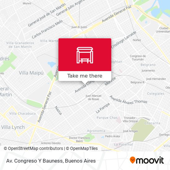Mapa de Av. Congreso Y Bauness