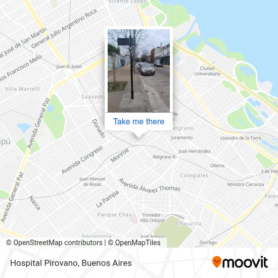 Hospital Pirovano map