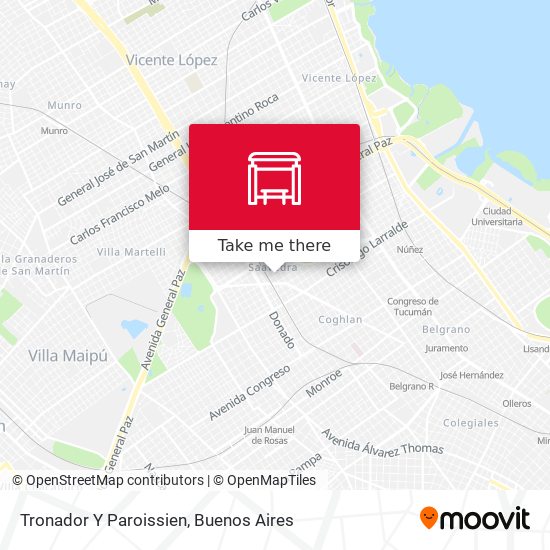Mapa de Tronador Y Paroissien