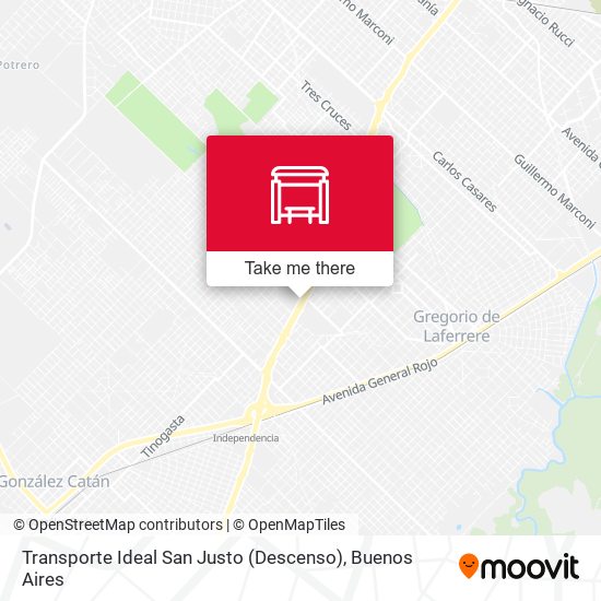 Transporte Ideal San Justo (Descenso) map