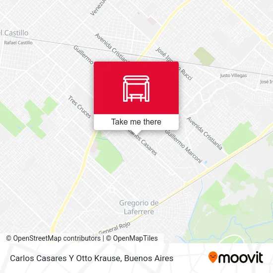 Carlos Casares Y Otto Krause map