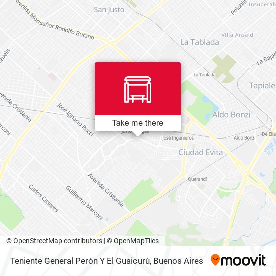 Teniente General Perón Y El Guaicurú map