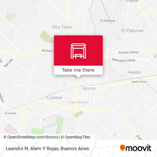 Leandro N. Alem Y Rojas map