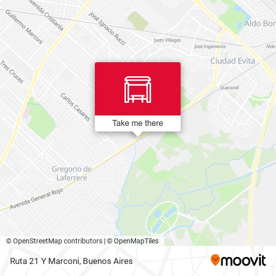 Mapa de Ruta 21 Y Marconi