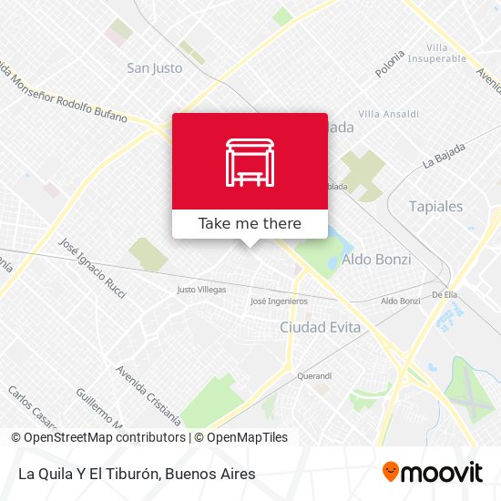 La Quila Y El Tiburón map