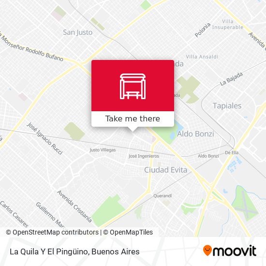 Mapa de La Quila Y El Pingüino