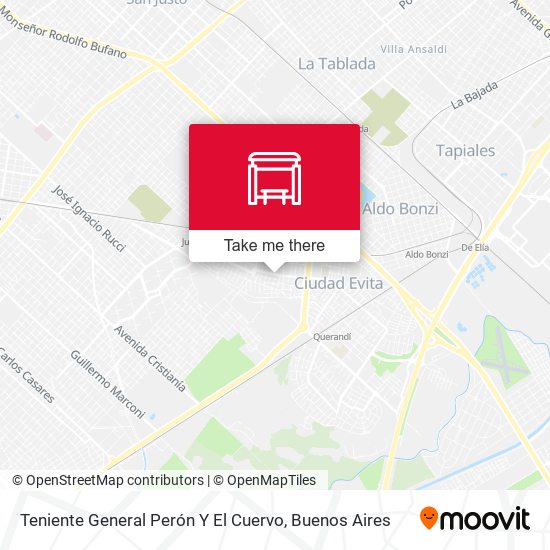 Mapa de Teniente General Perón Y El Cuervo