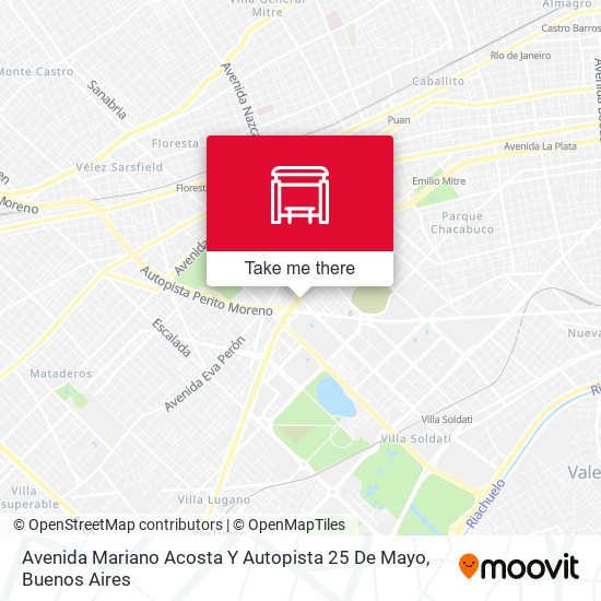 Mapa de Avenida Mariano Acosta Y Autopista 25 De Mayo