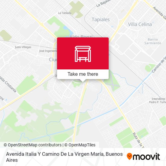 Mapa de Avenida Italia Y Camino De La Virgen María
