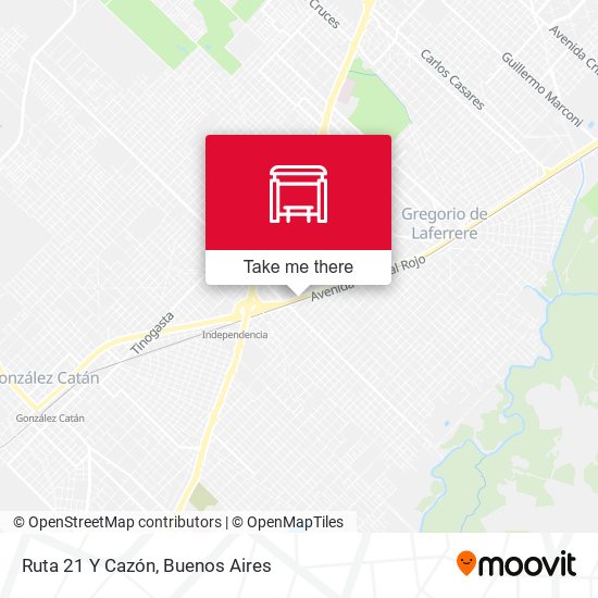 Mapa de Ruta 21 Y Cazón