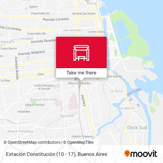 Mapa de Estación Constitución (10 - 17)