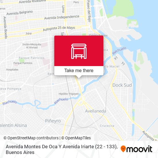 Avenida Montes De Oca Y Avenida Iriarte (22 - 133) map