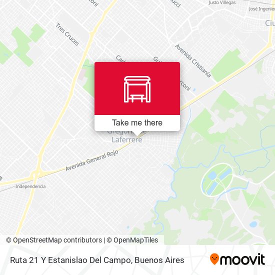 Mapa de Ruta 21 Y Estanislao Del Campo