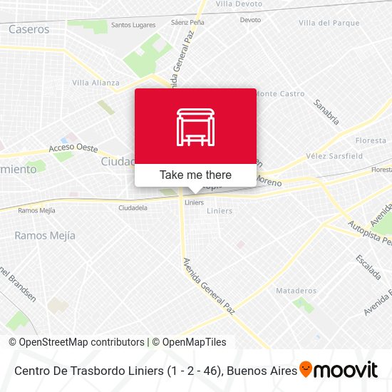 Centro De Trasbordo Liniers (1 - 2 - 46) map