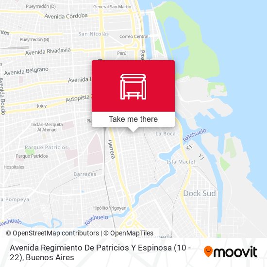 Avenida Regimiento De Patricios Y Espinosa (10 - 22) map