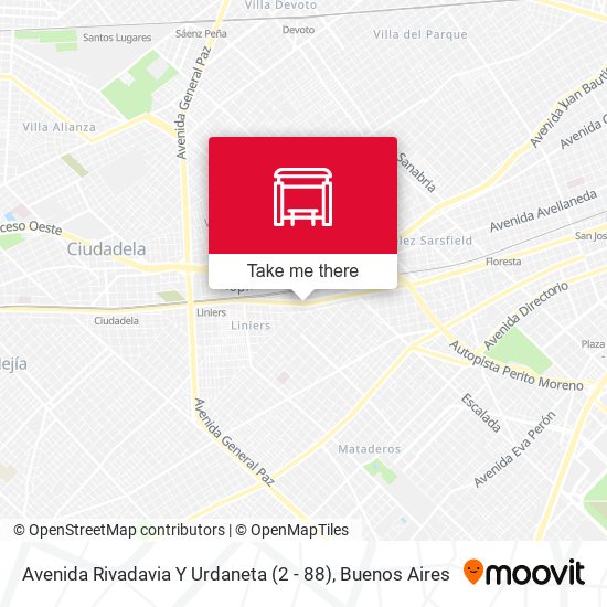 Avenida Rivadavia Y Urdaneta (2 - 88) map
