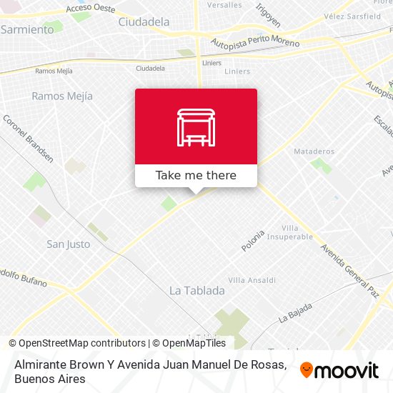 Almirante Brown Y Avenida Juan Manuel De Rosas map