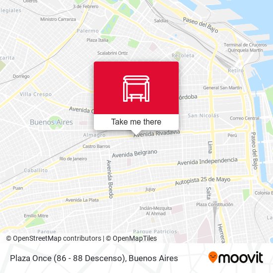 Plaza Once (86 - 88 Descenso) map