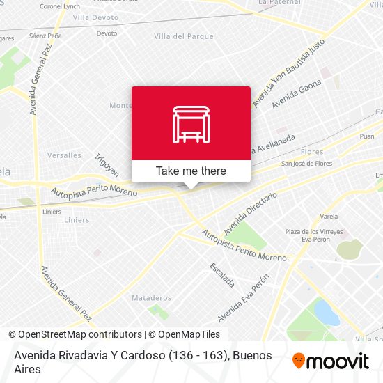 Avenida Rivadavia Y Cardoso (136 - 163) map