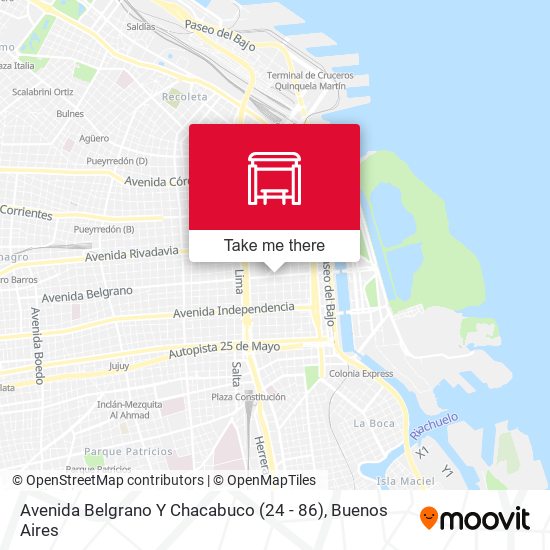 Mapa de Avenida Belgrano Y Chacabuco (24 - 86)