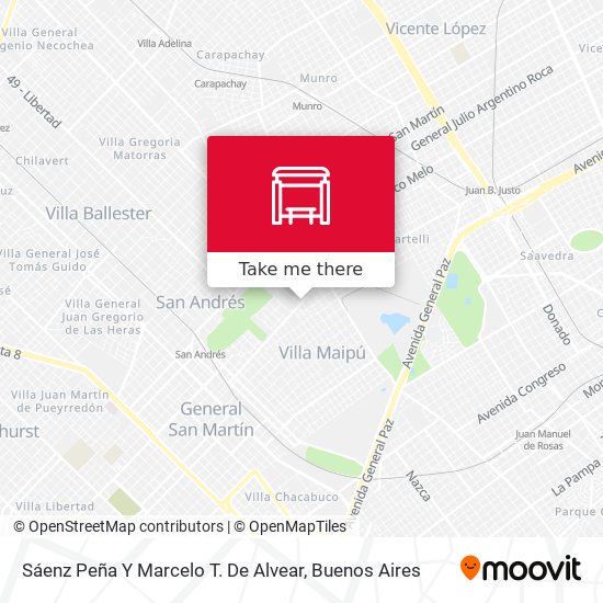 Mapa de Sáenz Peña Y Marcelo T. De Alvear