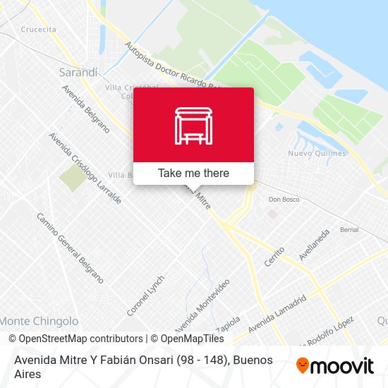 Avenida Mitre Y Fabián Onsari (98 - 148) map