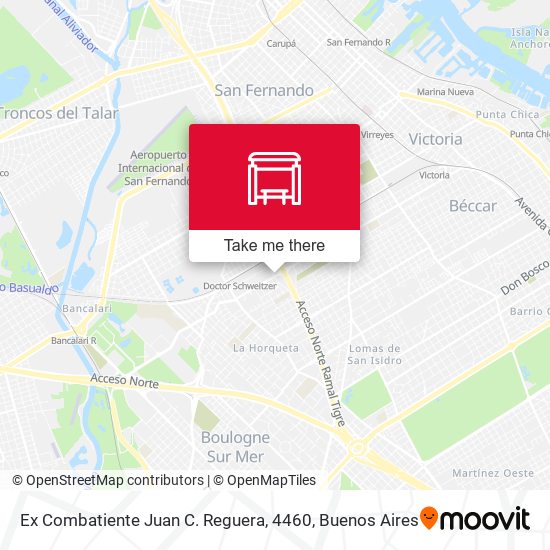 Ex Combatiente Juan C. Reguera, 4460 map