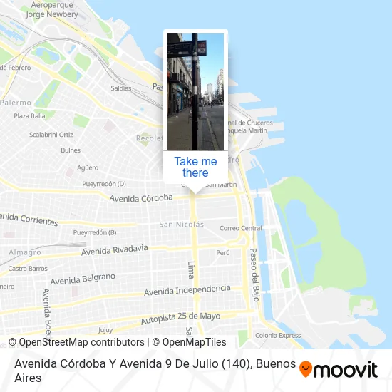 Mapa de Avenida Córdoba Y Avenida 9 De Julio (140)