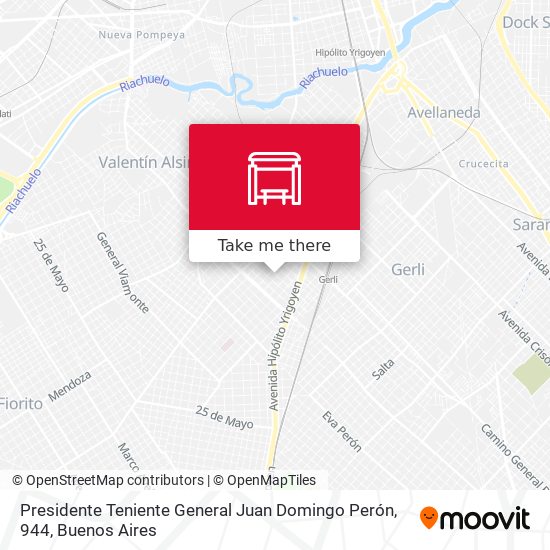 Presidente Teniente General Juan Domingo Perón, 944 map