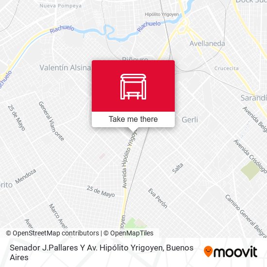 Mapa de Senador J.Pallares Y Av. Hipólito Yrigoyen