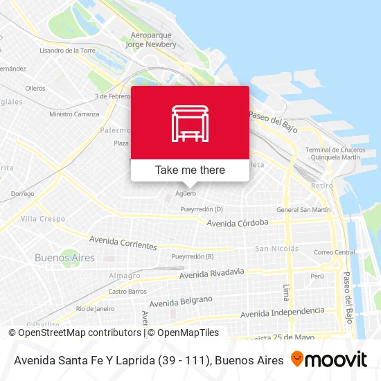 Mapa de Avenida Santa Fe Y Laprida (39 - 111)